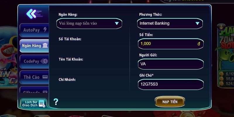 Hướng dẫn nạp tiền 789Club vào tài khoản cổng game