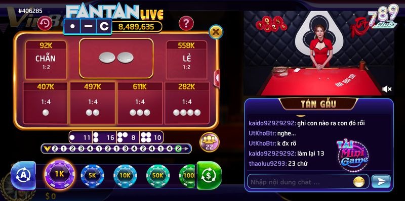 Giao diện game với dealer chân thật thu hút người chơi