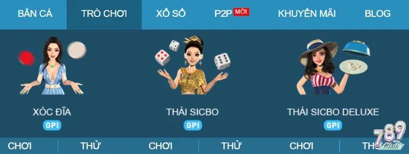 Tổng quan game Thái sicbo 789club