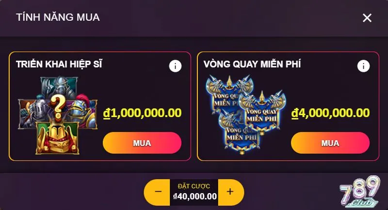Tính năng mua giúp trải nghiệm chơi trở nên hấp dẫn hơn